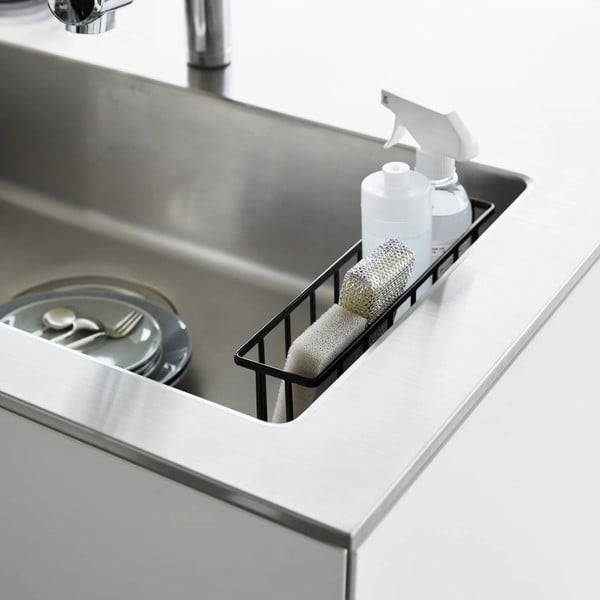 Fekete öntapadós fém mosogatóeszköz tartó Film Hook – YAMAZAKI-image-3