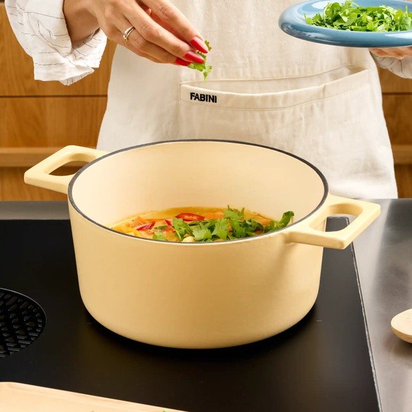 Indukciós tűzhelyhez alkalmas öntöttvas lábas fedővel 5,5 l Mattia 3.0 – FABINI-image-2