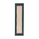 Natúr színű-kékeszöld kézi szövésű gyapjú futószőnyeg 60x230 cm Apex Border Wool – Flair Rugs
