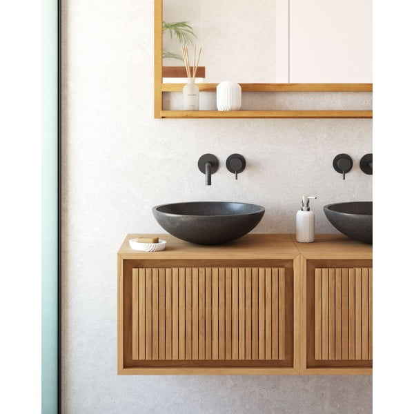 Sunday fekete terrazzo mosdókagyló, ø 40 cm - Kave Home-image-4