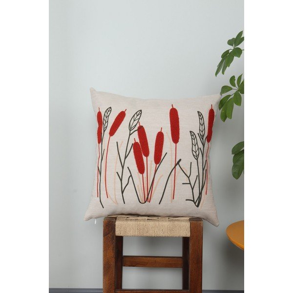 Len díszpárna 43x43 cm Straw – Mioli Decor-image-1