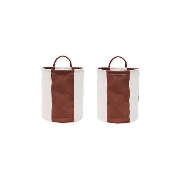Textil tárolókosár szett 2 db-os ø 18x22 cm Kara – OYOY Living Design