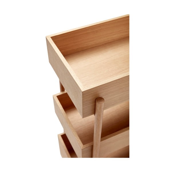 Natúr színű tölgyfa konzolasztal 34x43 cm Stack – Hübsch-image-3