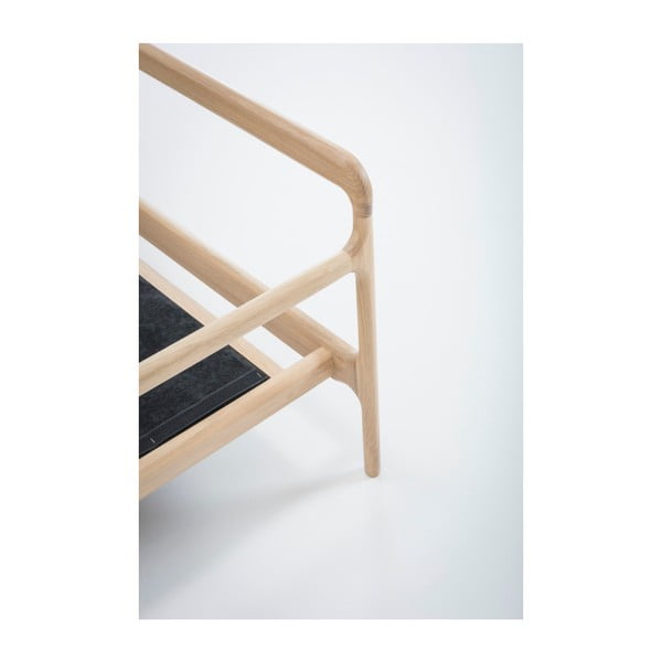 Fawn konyakbarna kanapé bivalybőrből, tömör tölgyfa szerkezettel, 240 cm - Gazzda-image-3