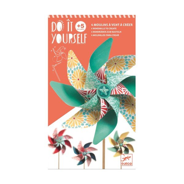 Szélkerék készítő szett 3 db szélkerékhez - Djeco-image-3