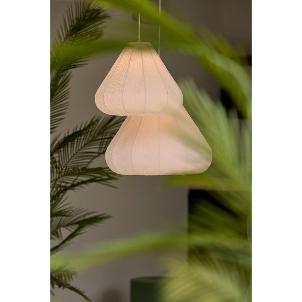 Krémszínű függőlámpa papír búrával ø 10 cm Sarella – Light & Living-image-1