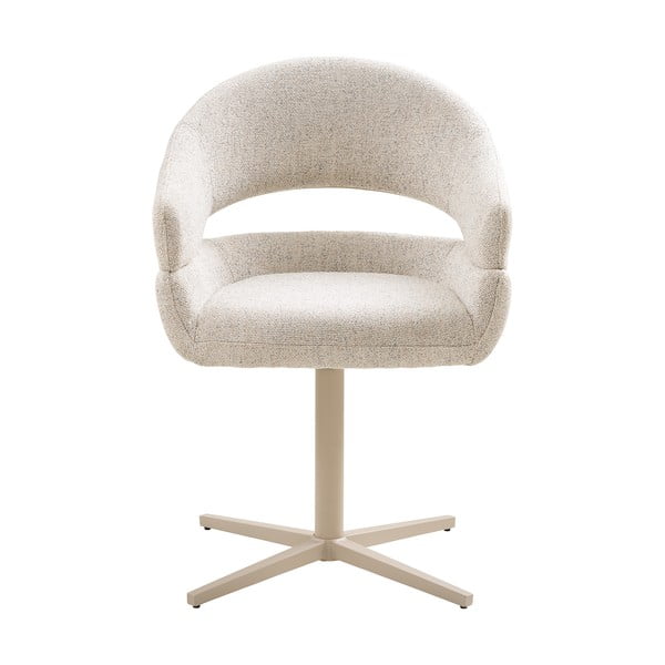 Krémszínű kárpitozott karfás étkezőfotel szett 2 db-os Dover – House Nordic-image-4