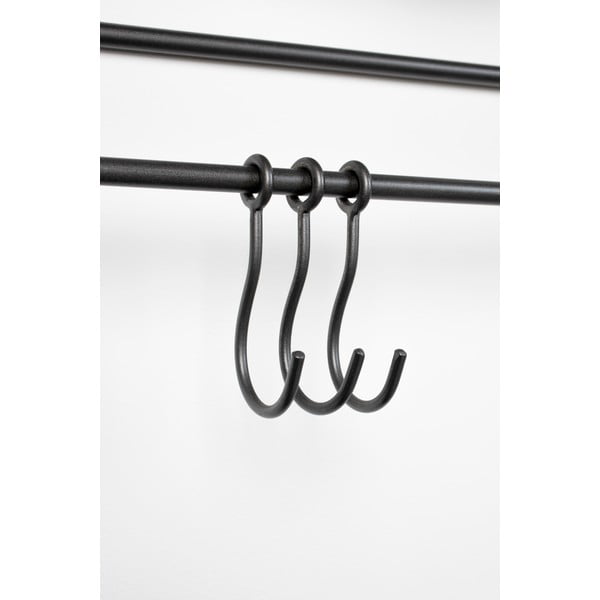 Fekete acél előszoba bútor Duco – White Label-image-4