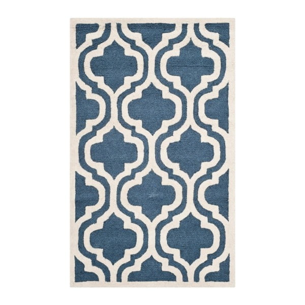 Lola kék gyapjú szőnyeg, 91 x 152 cm - Safavieh