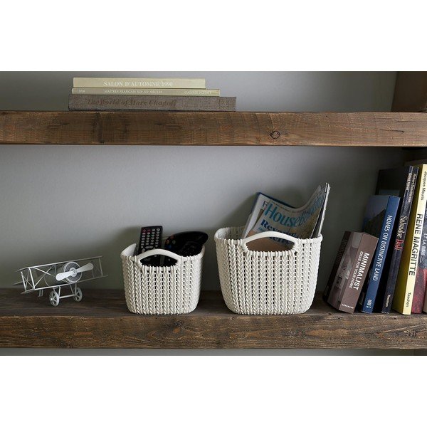 Knit fehér tárolókosár, 3 l - Curver-image-1