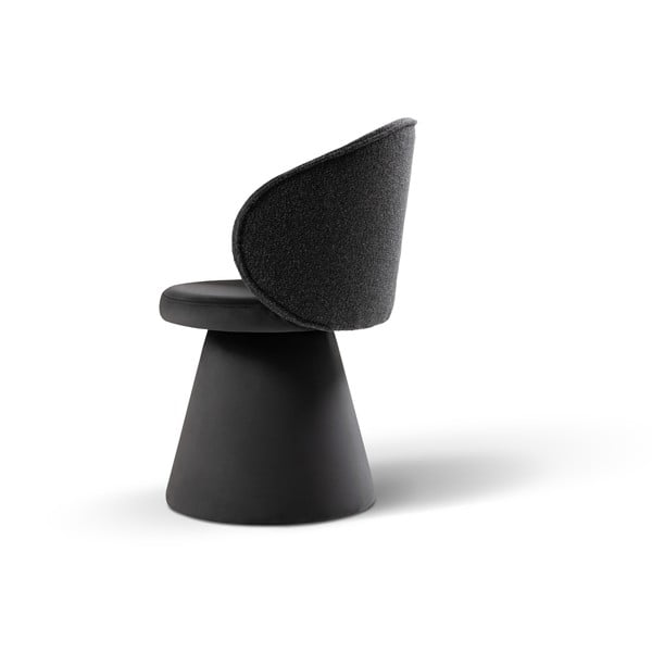 Sötétszürke bársony fotel Inez – Micadoni -image-3