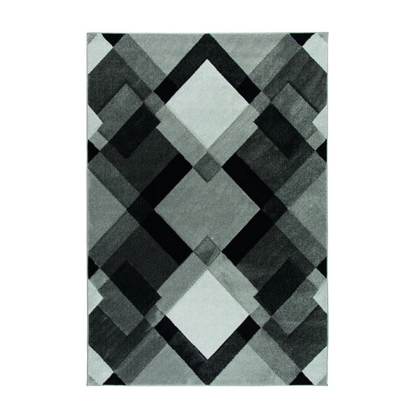 Nimbus Grey White szürke szőnyeg, 120 x 170 cm - Flair Rugs