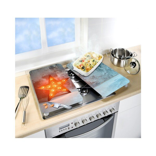Edzett üveg tűzhely fedőlap szett 2 db-os 30x52 cm Star – Wenko-image-1