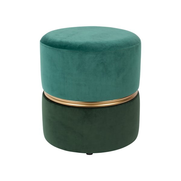 Zöld-türkiz bársony puff Bubbly – White Label