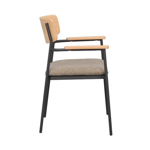 Bézs-natúr színű étkezőszék szett 2 db-os Maymont – Rowico-image-3