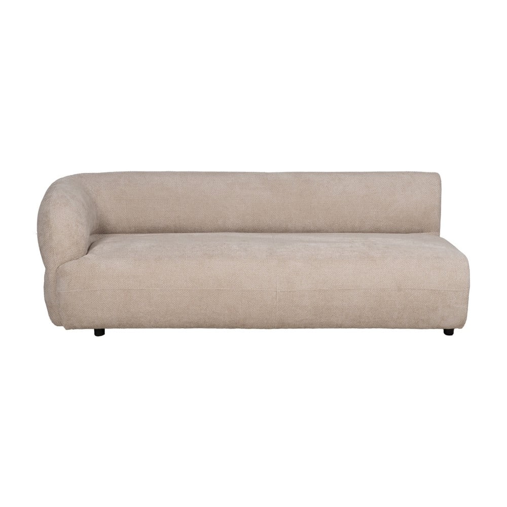Bézs zsenília kanapé, bal oldali 199 cm Minimal Ixia