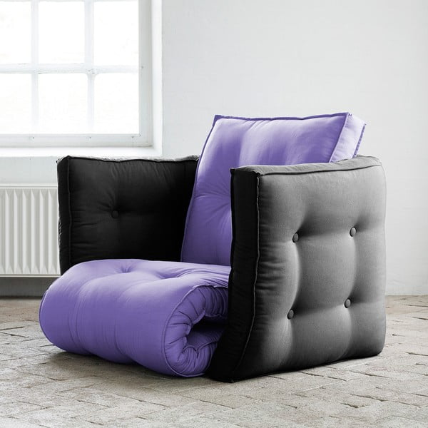 Dice Violet/Gray kinyitható fotel - Karup