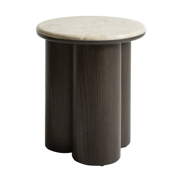 Kerek tárolóasztal márvány asztallappal ø 45 cm Piazze – Unique Furniture