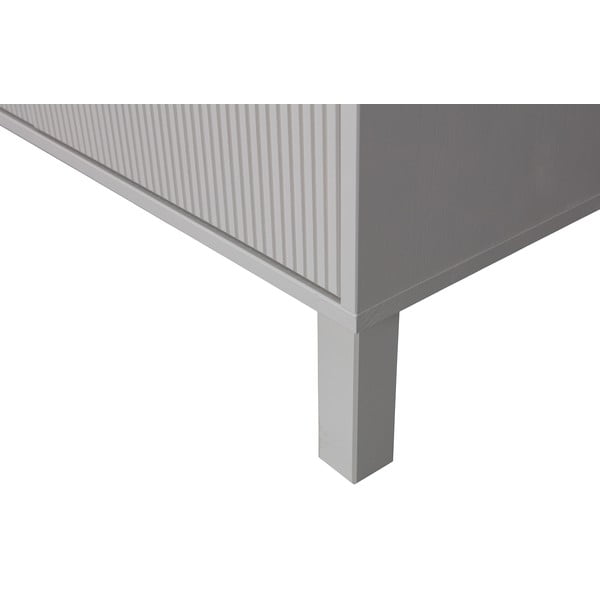 Világosszürke alacsony borovi fenyő komód 94x91 cm Madu – WOOOD-image-4