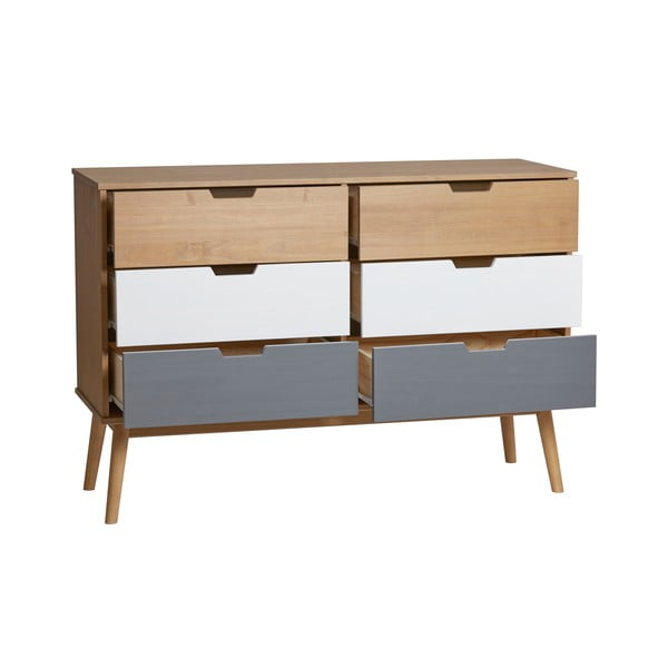 Cusco komód tömör borovi fenyőből, szélesség 120 cm - Marckeric-image-3