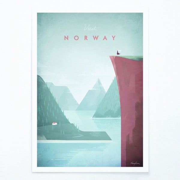 Poszter Norway, 50x70 cm - Travelposter