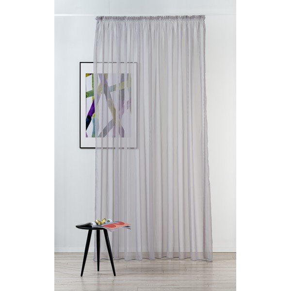 Szürke átlátszó függöny 140x245 cm Voile – Mendola Fabrics-image-2