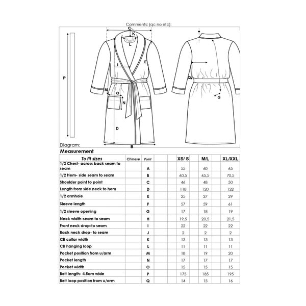 Fehér pamut fürdőköpeny XS/S Terry – HIP-image-2