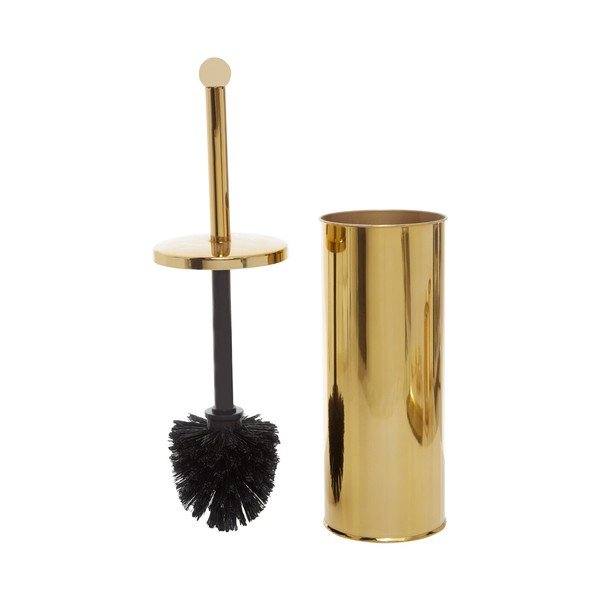 Aranyszínű rozsdamentes acél WC-kefe Allegra – Premier Housewares-image-1