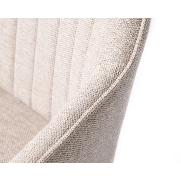 Bézs kárpitozott karfás étkezőfotel Nolan – Unique Furniture-image-4