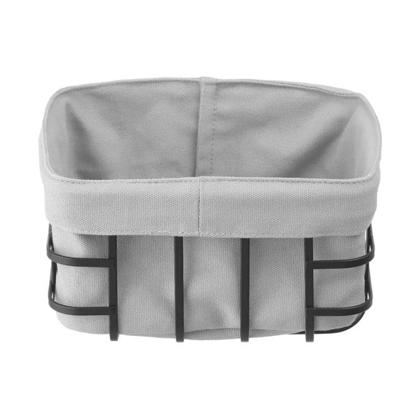 Fekete-szürke péksüteményes kosár textil béléssel, 19 x 19 cm - Hendi-image-1