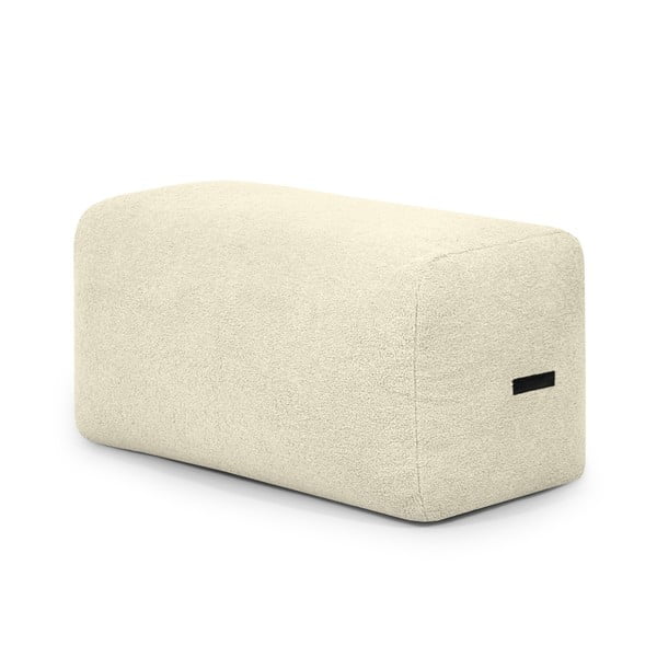 Krémszínű buklé babzsákfotel Plus 100 Lounge – SLOWDOWN