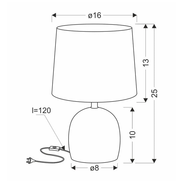 Világosszürke asztali lámpa textil búrával (magasság 25 cm) Adelina – Candellux Lighting-image-2