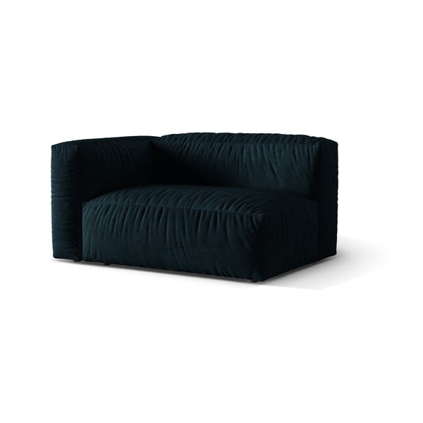 Sötétkék bársony kanapé modul (bal oldali) Martina – Micadoni -image-1