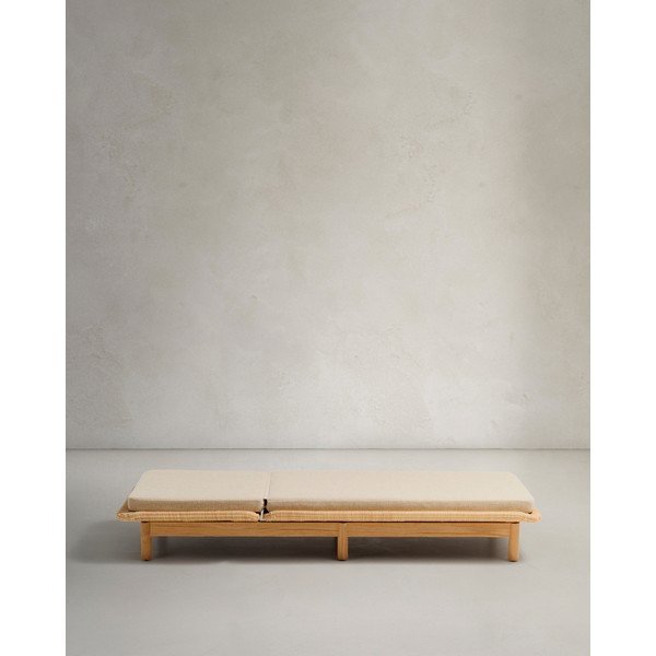 Natúr színű rattan állítható kerti napozóágy Galea – Kave Home-image-3
