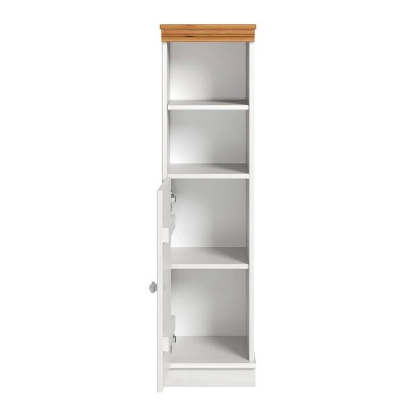 Fehér borovi fenyő magas-keskeny fürdőszoba szekrény 30,5x115,5 cm Anita – Støraa-image-3
