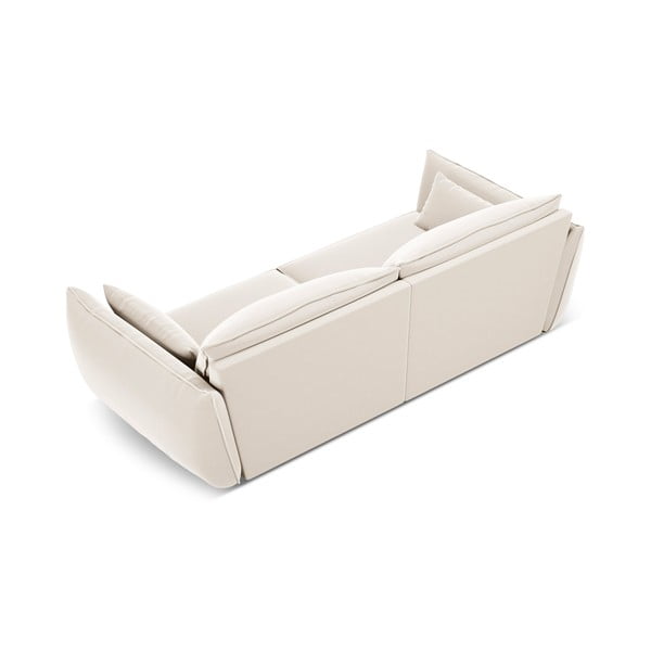 Bézs bársony kanapé 208 cm Vanda – Mazzini Sofas-image-3