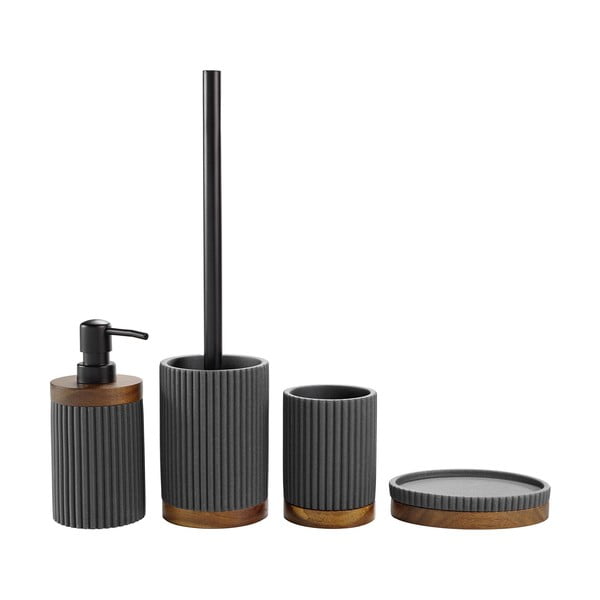 Antracitszürke poligyanta fogkefetartó pohár Niagara – douceur d'intérieur-image-2