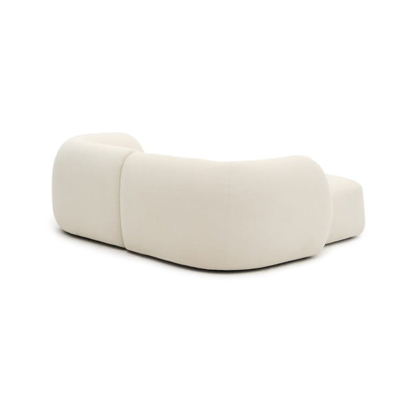 Krémszínű zsenília sarokkanapé (bal oldali-heverő résszel) Martina – Kave Home-image-4