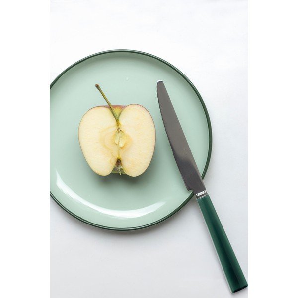Zöld desszertes kőedény tányér ø 18 cm Duo – ONA-image-2