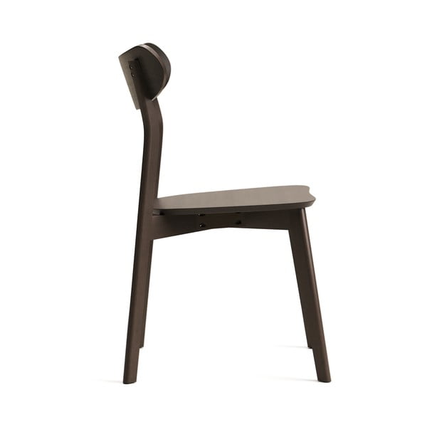 Barna étkezőszék szett  tölgyfa dekorral, 2 db-os Safina – Kave Home-image-3