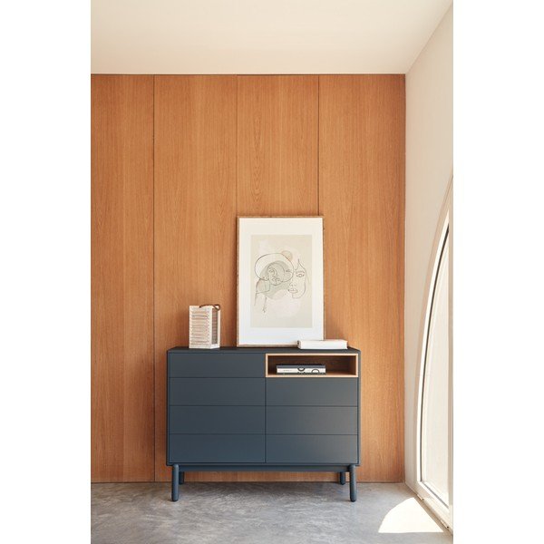 Sötétszürke alacsony komód 120x90 cm Corvo - Teulat-image-1