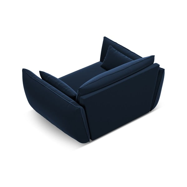 Sötétkék bársony fotel Vanda – Mazzini Sofas-image-3