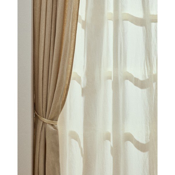 Bézs pamut függöny 140x270 cm Nolira – Kave Home-image-1