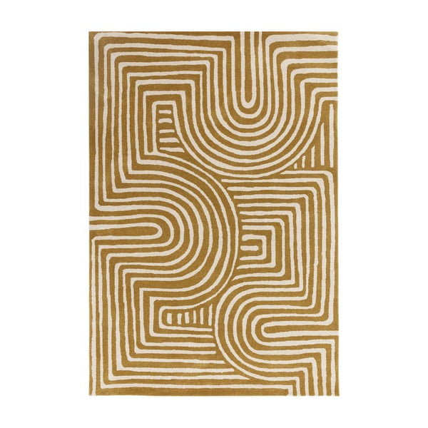 Okkersárga gyapjú szőnyeg 160x230 cm Reef – Asiatic Carpets