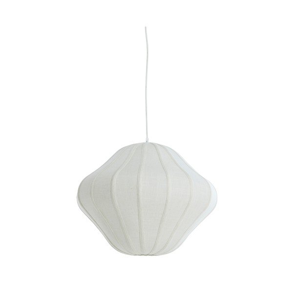 Krémszínű függőlámpa textil búrával ø 10 cm Sukau – Light & Living