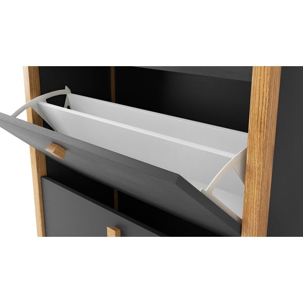 Bode sötétszürke cipősszekrény, három fiókkal - Woodman-image-3