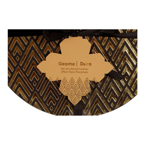 Műbőr-karton tányéralátét készlet 4 db-os ø 25 cm Geome – Premier Housewares-image-1