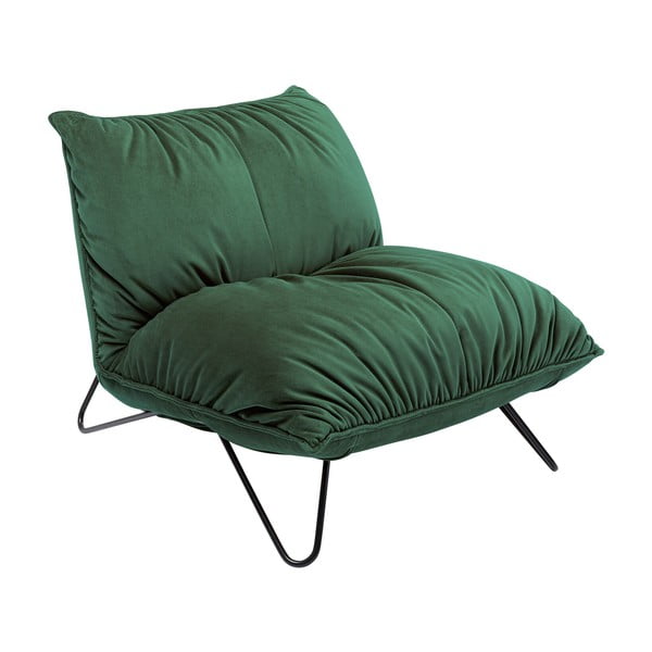 Zöld bársony fotel Port Pino – Kare Design