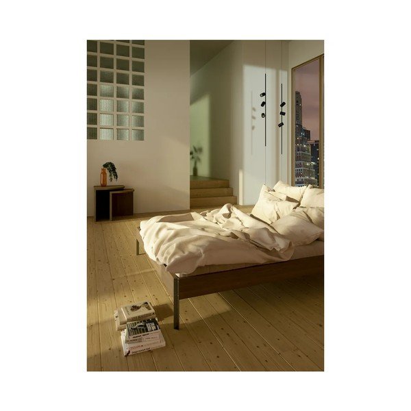 Natúr színű borovi fenyő franciaágy ágytámla nélkül, ágyráccsal 180x200 cm Core – Karup Design-image-4