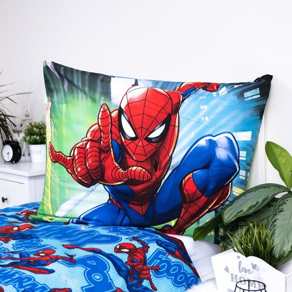 Egyszemélyes pamut gyerek ágyneműhuzat 140x200 cm Spider-man – Jerry Fabrics-image-1